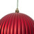 Vickerman N222403DMV 6" Red Matte Lined Ball Ornament 4/Bg