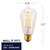 Bulbrite 134019 - ST18 Nostalgic Thread Bulb - 2200K Amber - Dimmable E26