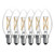 Bulbrite 776231 - LED B11 Filament Candelabra 6 Pack - 4000K - Dimmable