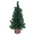 Vickerman C804090 9" Mini Pine Tree 92 Tips Wood Base