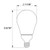 Halco 82508 - LED Filament A15 Lamp - 5000K - E12 Candelabra, Dimmable