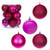 Vickerman N591059A 4" Hot Pink 4 Finish Ball Asst 12/Bx