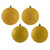 Vickerman N591078A 4" Yellow Ball 4 Finish Asst 12/Bx
