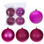 Vickerman N591559DA 6" Hot Pink 4 Finish Ball Asst 4/Bag