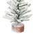 Vickerman A804309-6 9" Flocked Mini Pine Table Top Christmas Tree 6 Pack
