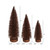 Vickerman LS190775 Chocolate Glitter Oval Table Top Christmas Tree Set of 3