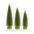 Vickerman LS191273 Lime Glitter Oval Christmas Tree Set of 3