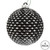 Vickerman N188717D 6" Black Durian Glitt Ball Orn Drill 4Bg