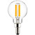 Sunlite 41617-SU Sunlite - Clear LED G16.5 Filament Globe Bulb - 3W - 5000K - E12 Candelabra Base 