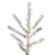 Vickerman K226066LED Vickerman - 6.5 ft White Pre-Lit Artificial Pistol Pine Christmas Tree - Warm White LED 
