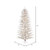 Vickerman K226066LED Vickerman - 6.5 ft White Pre-Lit Artificial Pistol Pine Christmas Tree - Warm White LED 
