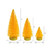 Vickerman LS190378 Vickerman - 3 in.-5 in.-7 in. Yellow Glitter Oval Tabletop Christmas Tree Set - 3 Pack 