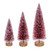 Vickerman LS220303 Vickerman - 8 in.-10 in.-12 in. Red Bottle Brush Tabletop Christmas Tree Set - 3 Pack 