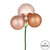 Vickerman N193058 Vickerman - 18 in Rose Gold Assorted Finish Christmas Ornament Pick - 4 Pack 
