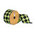 Vickerman Q180407 Vickerman - 2.5 in x 10 yd Green and Black Dot Wired Decorative Ribbon 