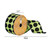 Vickerman Q180407 Vickerman - 2.5 in x 10 yd Green and Black Dot Wired Decorative Ribbon 