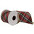 Vickerman QR220757 Vickerman - 4 in x 5 yd Gray and Gold Plaid Wired Decorative Ribbon 