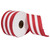 Vickerman QR221248 Vickerman - 2.5 in x 10 yd Red Stripe Wired Decorative Ribbon 