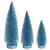 Vickerman LS190732 Vickerman - 7 to 11 in Baby Blue Glitter Tabletop Christmas Tree Set - Unlit 