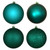 Vickerman N591541DA Vickerman - 6 in Dark Teal Assorted Finish Ball Christmas Ornament - 4 Pack 