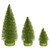Vickerman LS190373 Vickerman - 3 in to 7 in Lime Glitter Tabletop Pine Christmas Tree Set - 3 Pack 