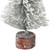 Vickerman A804109-6 9" Flocked Village Table Top Christmas Tree 6 Pack