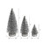 Vickerman LS190307 Silver Glitter Oval Table Top Christmas Tree Set of 3