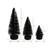 Vickerman LS190317 Black Glitter Oval Table Top Christmas Tree Set of 3