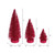 Vickerman LS190363 Dusty Rose Glitter Oval Table Top Christmas Tree Set of 3