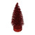 Vickerman LS190365 Burgundy Glitter Oval Table Top Christmas Tree Set of 3