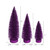 Vickerman LS190726 Plum Glitter Oval Table Top Christmas Tree Set of 3