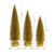 Vickerman LS191208 Gold Glitter Oval Christmas Tree 3/Set