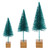 Vickerman LS221342 Teal Bottle Brush Table Top Christmas Tree Set of 3