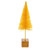 Vickerman LS221378 Yellow Bottle Brush Table Top Christmas Tree Set of 3