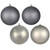 N592025DA Vickerman - 8 in Limestone Assorted Finish Ball Christmas Ornament - 4 Pack