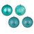 Vickerman N592042DA Vickerman - 8 in Teal Assorted Finish Ball Christmas Ornament - 4 Pack 
