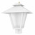 White Outdoor Coach Post Top Light Fixture - Frost Acrylic Lens
