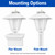 White Outdoor Coach Post Top Light Fixture - Frost Acrylic Lens