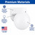 Incon 30511-E26 - White Outdoor Globe Wall Light with 6-Inch Acrylic Lens