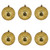 M166337D Vickerman - 4 in Honey Gold Shiny Mercury Ball Christmas Ornament - 6 Pack