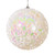 MC250811W Vickerman - 6 in White Bead Christmas Ornament - 2 Pack