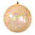 MC250838W Vickerman - 6 in Champagne Bead Christmas Ornament - 2 Pack