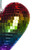 MC253299W Vickerman - 4.75 in Multi-Color Shiny Heart Christmas Ornament - 2 Pack