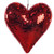 MC253403W Vickerman - 10 in Red Shiny Heart Christmas Ornament