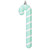 MT251827W Vickerman - 18 in Aqua Enamel Candy Cane Christmas Ornament