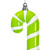 MT251873W Vickerman - 18 in Lime Enamel Candy Cane Christmas Ornament
