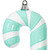 MT252027W Vickerman - 24 in Aqua Enamel Candy Cane Christmas Ornament