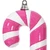 MT252059W Vickerman - 24 in Hot Pink Enamel Candy Cane Christmas Ornament