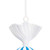 MT253002W Vickerman - 7 in Blue Enamel Candy Christmas Ornament - 3 Pack