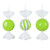 MT253073W Vickerman - 7 in Lime Enamel Assorted Candy Christmas Ornament - 3 Pack